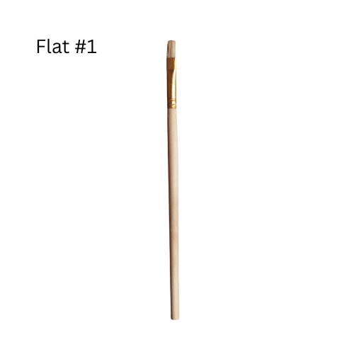 Wool Brush Flat Flat wool-hair pottery brush for precise application of underglazes and decorative surface treatments.