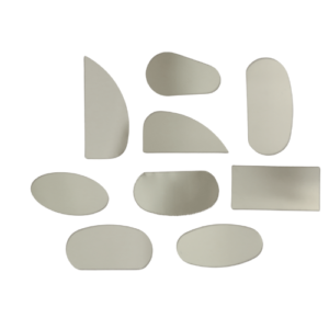 Set of nine small metal pottery ribs for shaping, smoothing and refining clay surfaces.