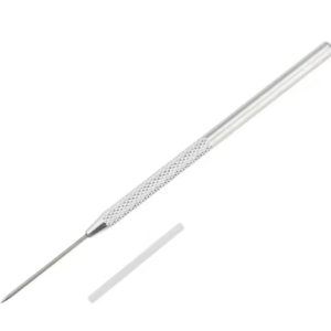 Pottery needle tool for scoring, trimming and detailing clay pieces