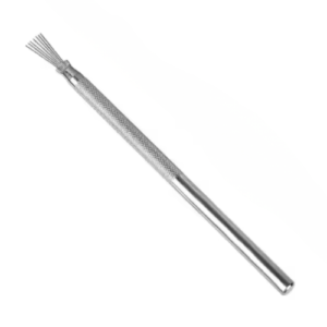 Feathered needle tool for pottery, ideal for scoring, texturing and refining clay surfaces