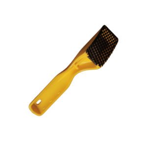 Pottery clay shredder with ergonomic handle for carving and shaping leather-hard clay
